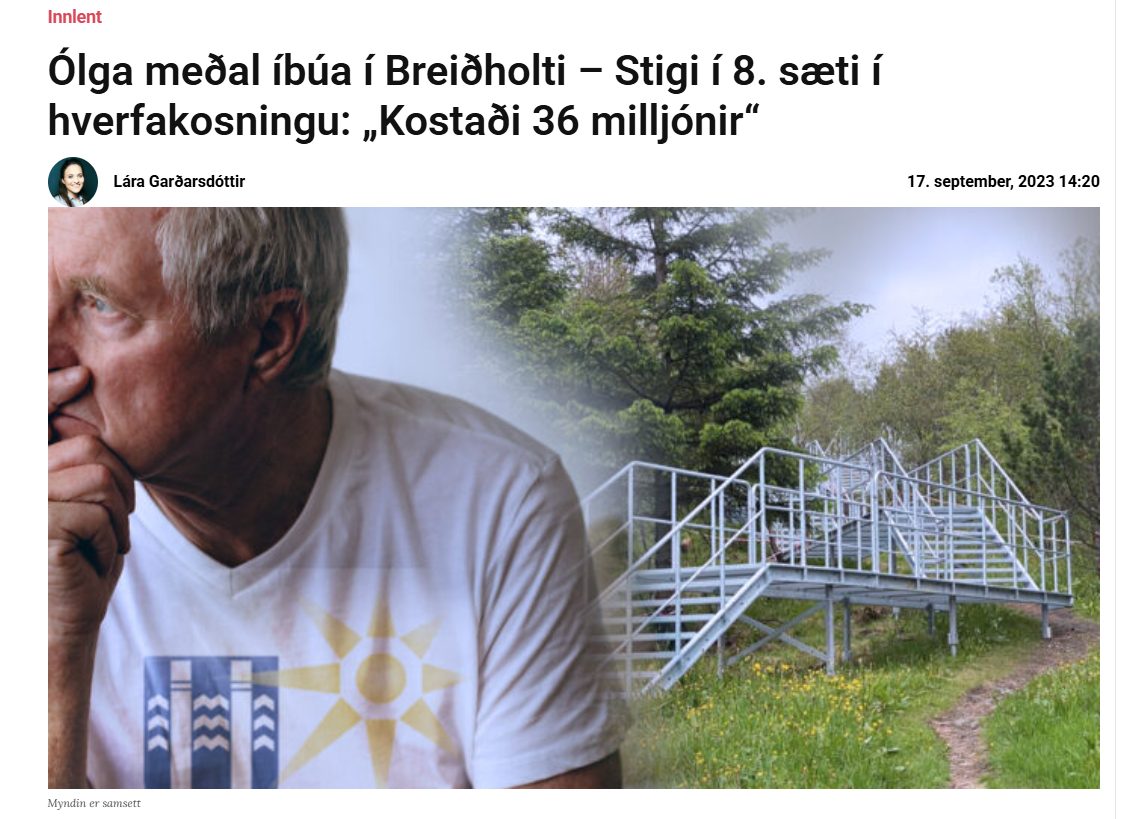 Íbúi við stigann.
